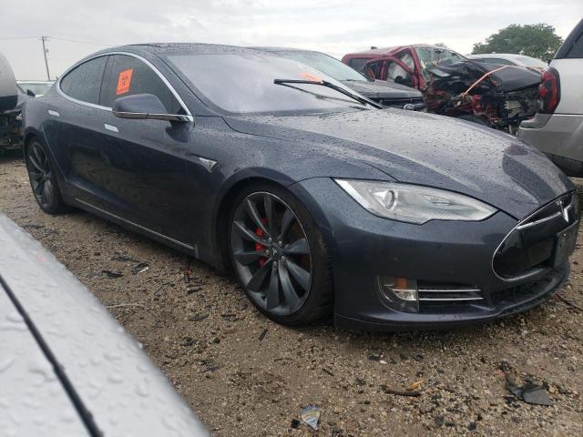 5YJSA1H25EFP62654 - 2014 TESLA MODEL S SILVER photo 4