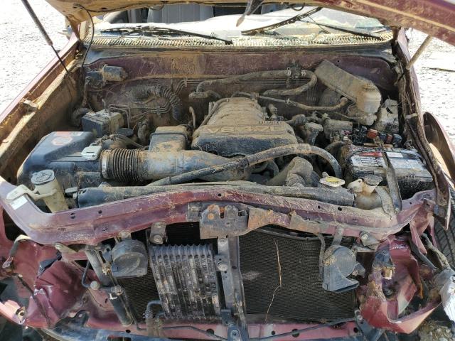 5TBDT44124S439506 - 2004 TOYOTA TUNDRA DOUBLE CAB SR5 MAROON photo 11