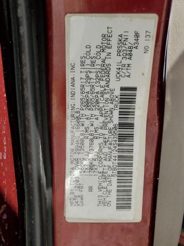5TBDT44124S439506 - 2004 TOYOTA TUNDRA DOUBLE CAB SR5 MAROON photo 12