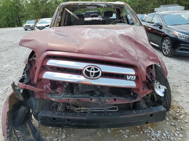 5TBDT44124S439506 - 2004 TOYOTA TUNDRA DOUBLE CAB SR5 MAROON photo 5