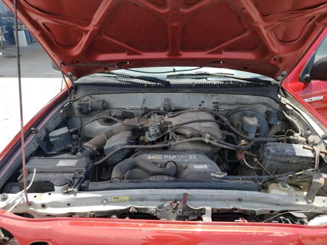 5TEGN92N02Z112782 - 2002 TOYOTA TACOMA DOUBLE CAB PRERUNNER RED photo 11