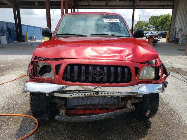 5TEGN92N02Z112782 - 2002 TOYOTA TACOMA DOUBLE CAB PRERUNNER RED photo 5