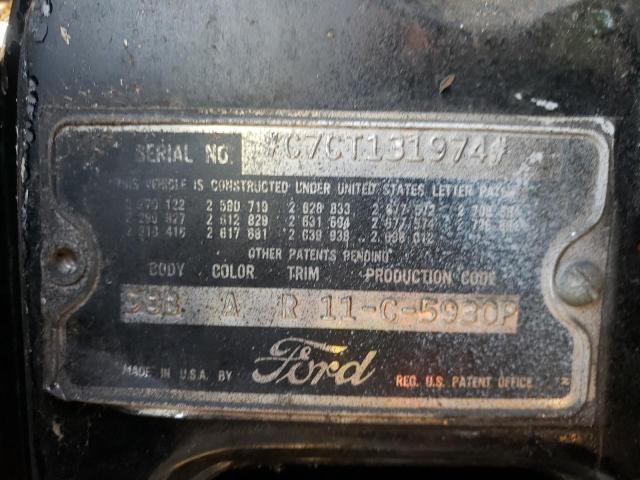 C7CT131974 - 1957 FORD FAIRLANE BLACK photo 10