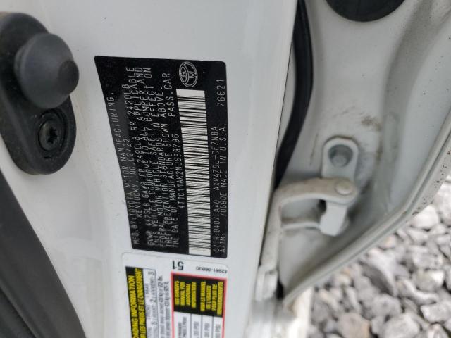 4T1C11AK2NU668796 - 2022 TOYOTA CAMRY LE 白色 照片 12