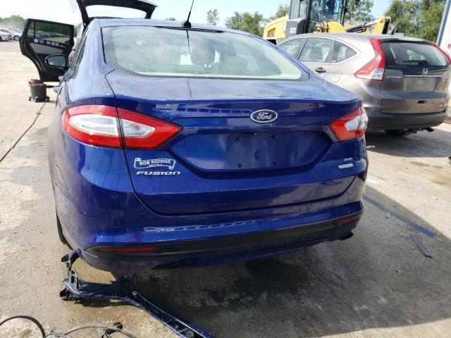 3FA6P0HD2FR147075 - 2015 FORD FUSION SE BLUE photo 6