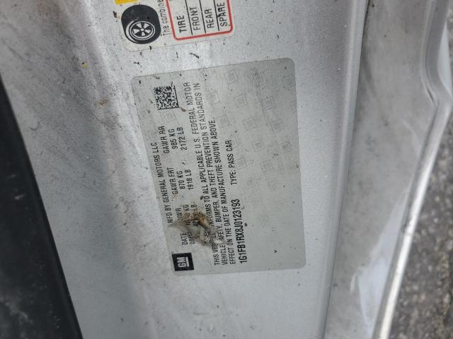 1G1FB1RX8J0123193 - 2018 CHEVROLET CAMARO LT Արծաթագույն լուսանկար 12