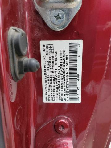 5J6YH28726L021457 - 2006 HONDA ELEMENT EX RED photo 13