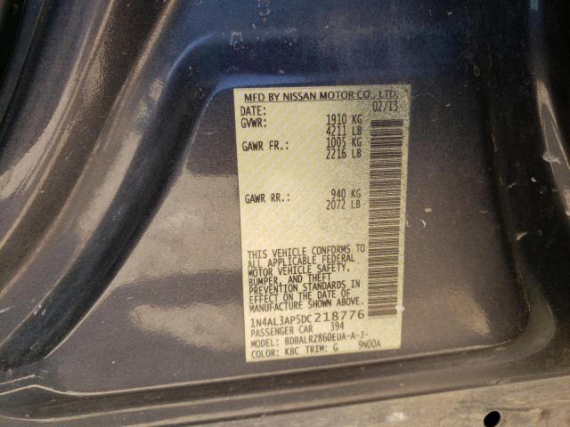 1N4AL3AP5DC218776 - 2013 NISSAN ALTIMA 2.5 GRAY photo 13