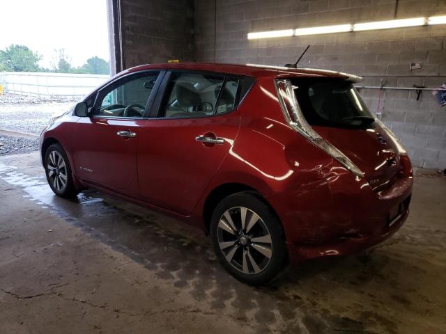 1N4AZ0CP4FC321040 - 2015 NISSAN LEAF S BURGUNDY photo 2