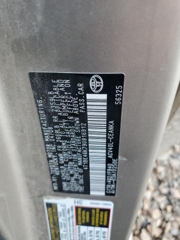 4T1BE46K79U816912 - 2009 TOYOTA CAMRY BASE GOLD photo 12