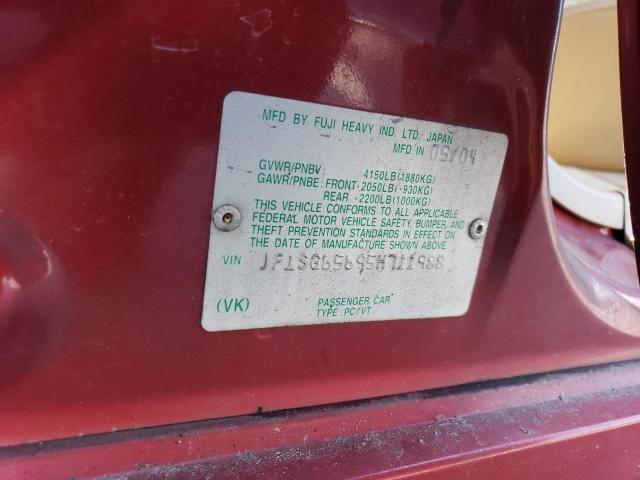 JF1SG65695H711988 - 2005 SUBARU FORESTER 2.5XS წითელი ფოტო 13