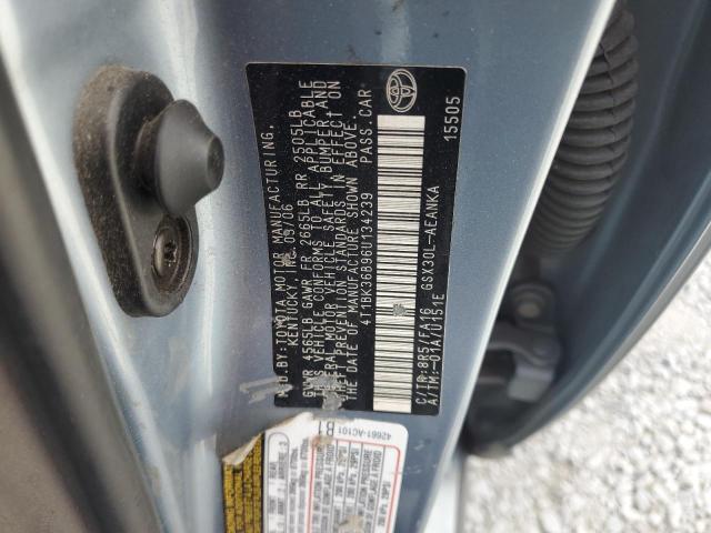 4T1BK36B96U134239 - 2006 TOYOTA AVALON XL Көк фото 12