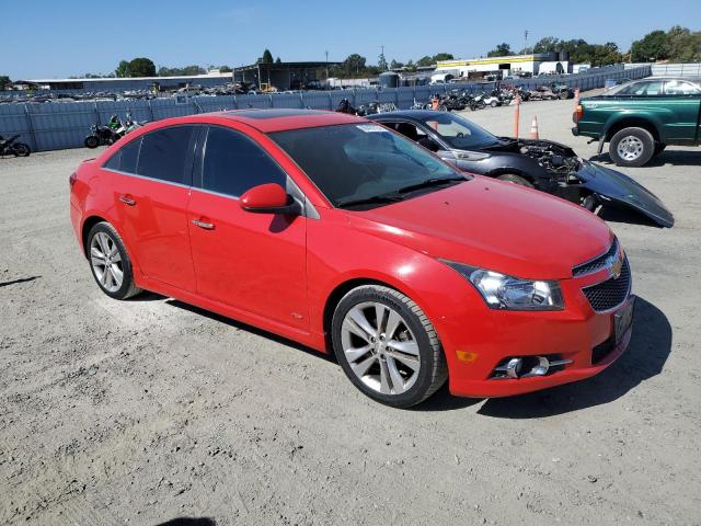 1G1PG5SB3E7359419 - 2014 CHEVROLET CRUZE LTZ RED photo 4