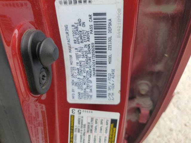 1NXBR32E47Z858269 - 2007 TOYOTA COROLLA CE წითელი ფოტო 12