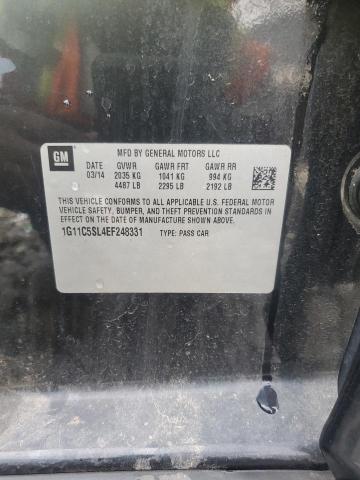 1G11C5SL4EF248331 - 2014 CHEVROLET MALIBU 1LT BLACK photo 12
