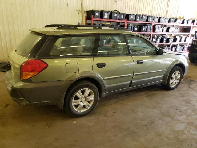 4S4BP61C957354853 - 2005 SUBARU OUTBACK OUTBACK 2.5I GREEN photo 3