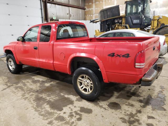 1D7HG12X23S331143 - 2003 DODGE DAKOTA SXT RED photo 2