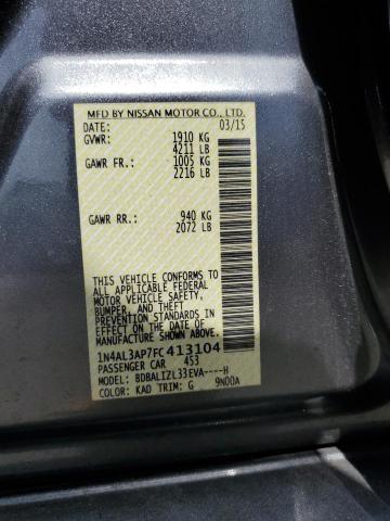 1N4AL3AP7FC413104 - 2015 NISSAN ALTIMA 2.5 GRAY photo 12