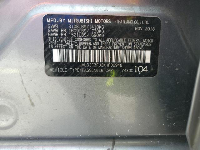 ML32F3FJ2KHF06948 - 2019 MITSUBISHI MIRAGE G4 ES Boz foto 13