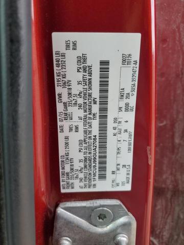 1FMCU9J99GUA27084 - 2016 FORD ESCAPE TITANIUM Қызыл фото 12