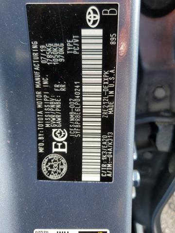 5YFBPRBE6LP040241 - 2020 TOYOTA COROLLA LE 银色 照片 12