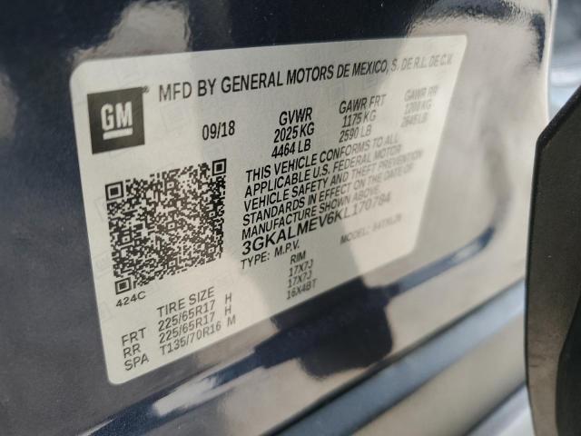 3GKALMEV6KL170784 - 2019 GMC TERRAIN SLE ლურჯი ფოტო 14