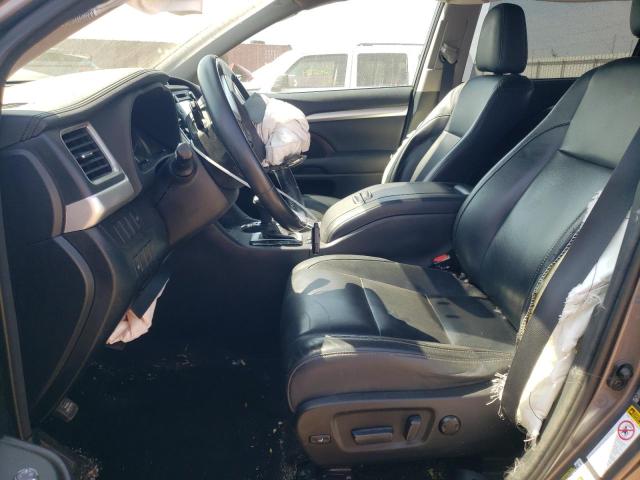 5TDJKRFH1FS199744 - 2015 TOYOTA HIGHLANDER XLE GRAY photo 7