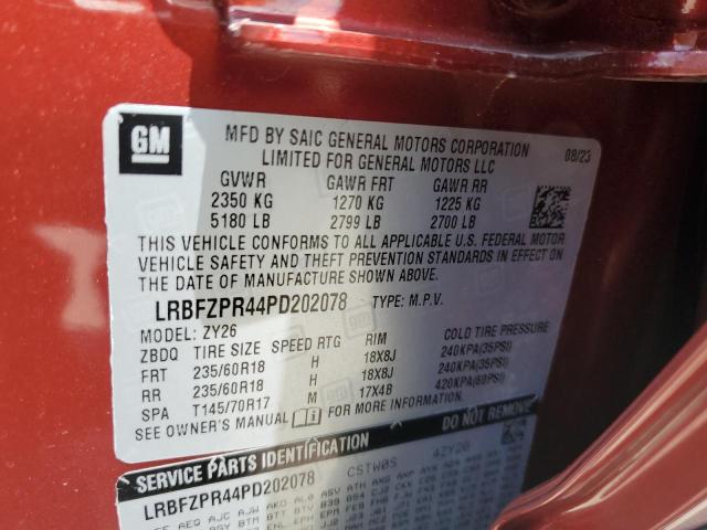 LRBFZPR44PD202078 - 2023 BUICK ENVISION ESSENCE Կարմիր լուսանկար 13