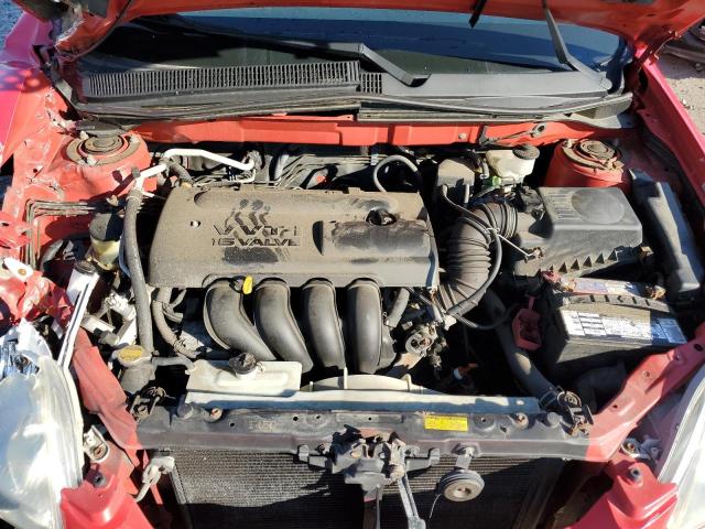 2T1KR32E63C105323 - 2003 TOYOTA COROLLA MA XR RED photo 11