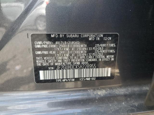 JF2GUHDCXSH228955 - 2025 SUBARU CROSSTREK PREMIUM Grafit foto 13