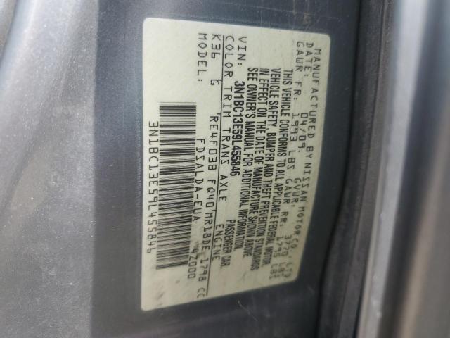 3N1BC13E59L455846 - 2009 NISSAN VERSA S SILVER photo 12