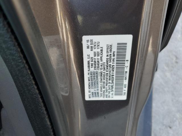 5FNRL5H65FB114929 - 2015 HONDA ODYSSEY EXL GRAY photo 14