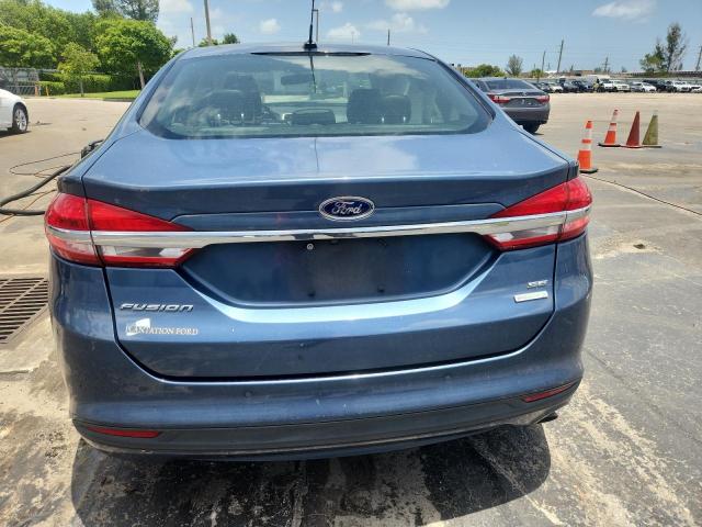 3FA6P0HD6JR200787 - 2018 FORD FUSION SE BLUE photo 6