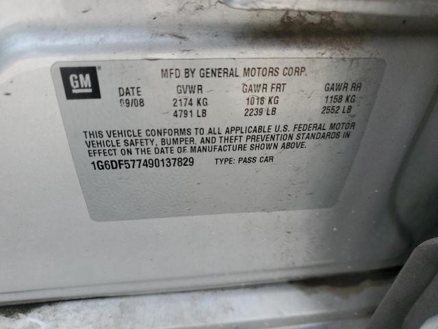 1G6DF577490137829 - 2009 CADILLAC CTS 银色 照片 12