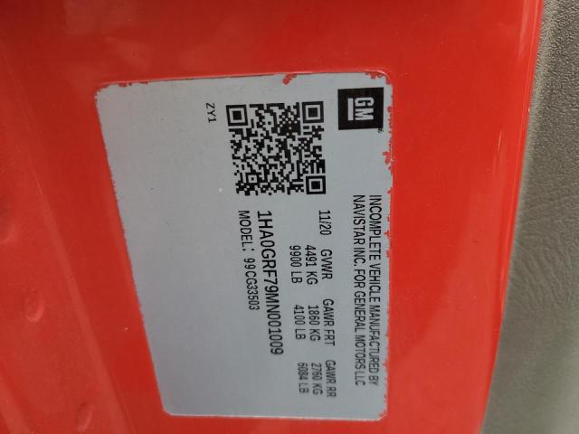 1HA0GRF79MN001009 - 2021 CHEV EXPRESS G3500 წითელი ფოტო 12