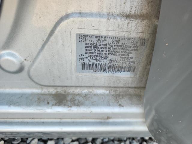 3N1AB7AP0KY253303 - 2019 NISSAN SENTRA S ვერცხლისფერი ფოტო 12