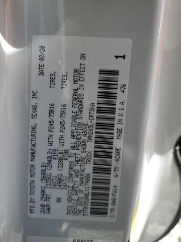 5TFRX5GN0LX179086 - 2020 TOYOTA TACOMA ACCESS CAB Ақ фото 12