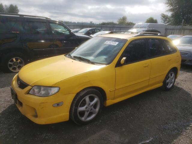 JM1BJ245021524592 - 2002 MAZDA PROTEGE PR5 YELLOW photo 1