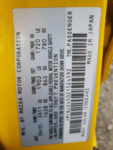 JM1BJ245021524592 - 2002 MAZDA PROTEGE PR5 黄色 照片 12