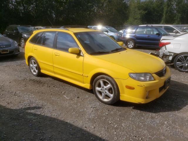 JM1BJ245021524592 - 2002 MAZDA PROTEGE PR5 YELLOW photo 4