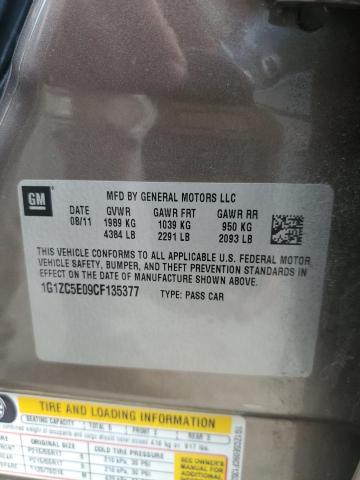 1G1ZC5E09CF135377 - 2012 CHEVROLET MALIBU 1LT BROWN photo 13