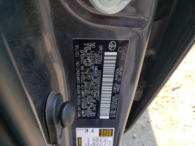 JTDKARFP2H3006200 - 2017 TOYOTA PRIUS PRIM 灰色 照片 12