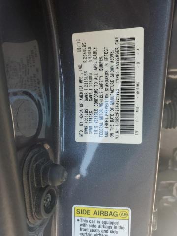1HGCR2F85FA221853 - 2015 HONDA ACCORD EXL GRAY photo 12
