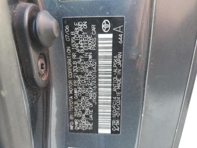 JTKDE167470164321 - 2007 TOYOTA SCION TC 灰色 照片 10