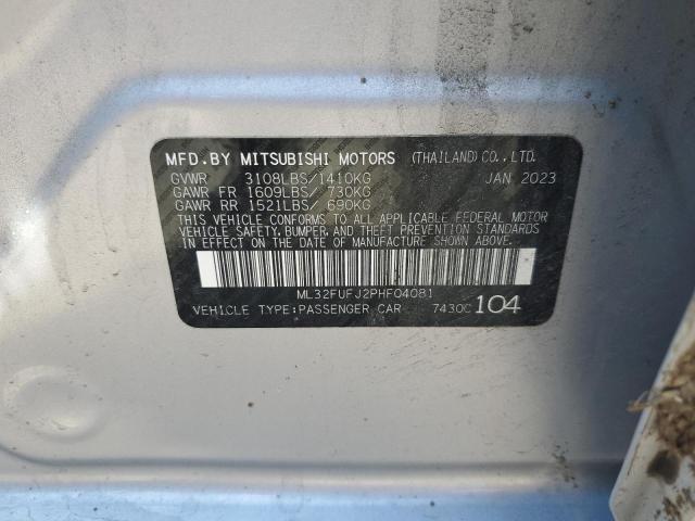 ML32FUFJ2PHF04081 - 2023 MITSUBISHI MIRAGE G4 ES 银色 照片 12