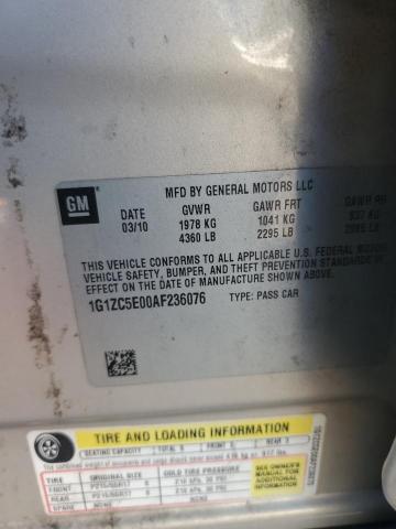 1G1ZC5E00AF236076 - 2010 CHEVROLET MALIBU 1LT Altın fotoğraf 12