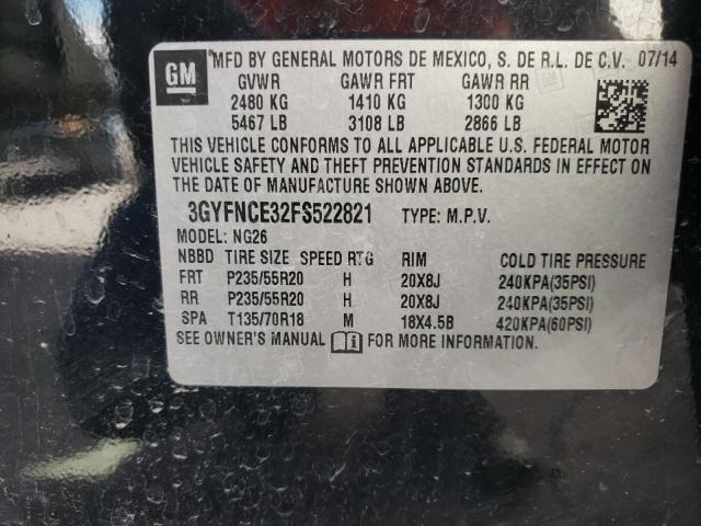 3GYFNCE32FS522821 - 2015 CADILLAC SRX PERFORMANCE COLLECTION Қара фото 13