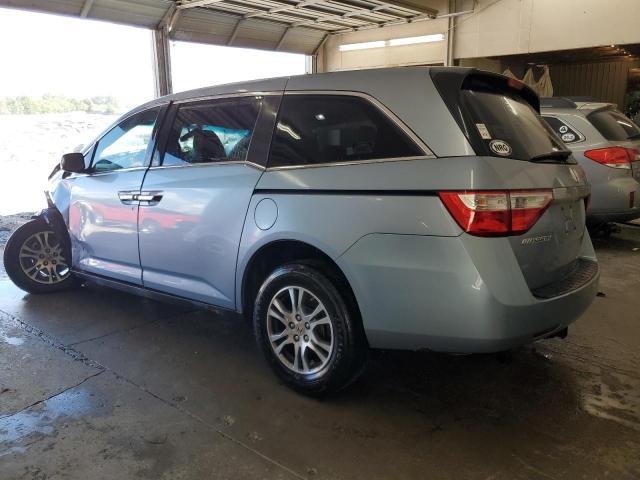 5FNRL5H44BB067756 - 2011 HONDA ODYSSEY EX BLUE photo 2
