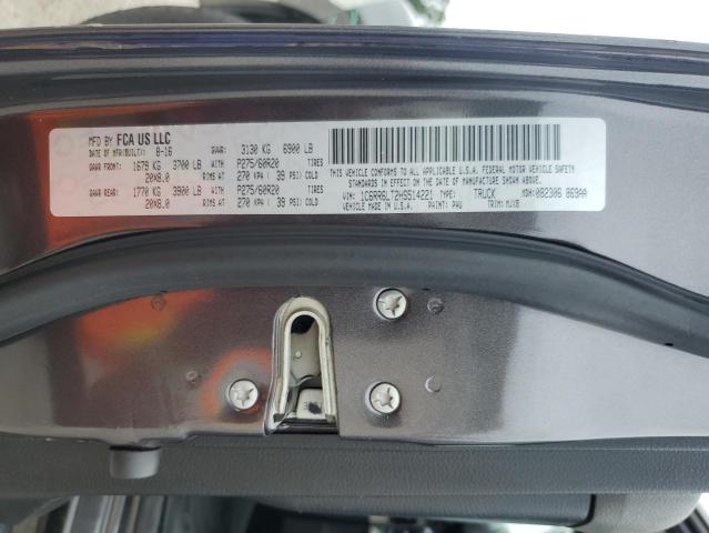 1C6RR6LT2HS514221 - 2017 RAM 1500 SLT CHARCOAL photo 13