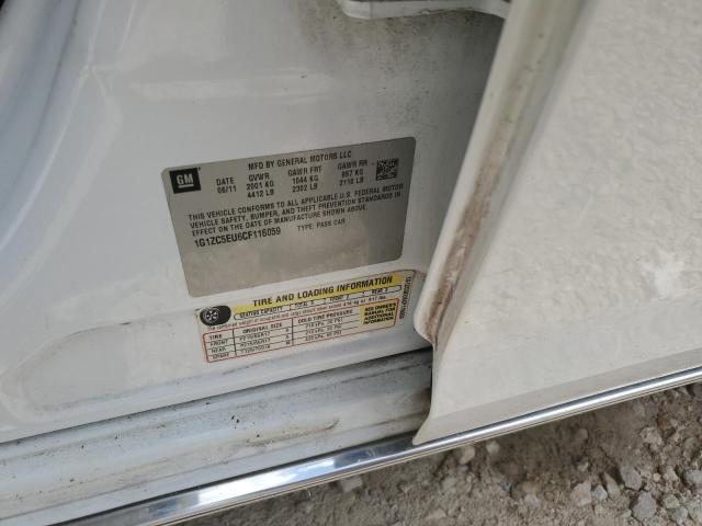 1G1ZC5EU6CF116059 - 2012 CHEVROLET MALIBU 1LT 棕色 照片 12